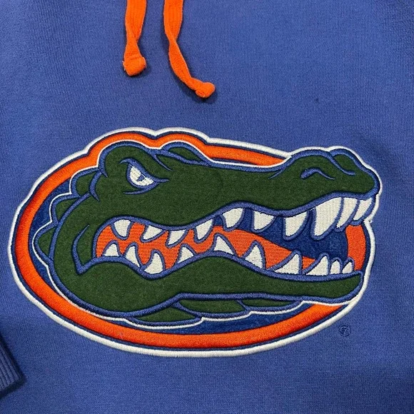 Florida Gators 1XL Tall Embroidered Sports Logo Hoodie Blue and Orange - Picture 4 of 7